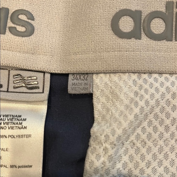 Adidas Blue Dress Pants Straight Leg Flat Front - Picture 5 of 7